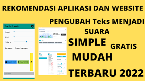 Rekomendasi Aplikasi dan website Cara Mengubah Teks Menjadi Suara