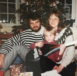 Tom Felton's childhood picture with his parents