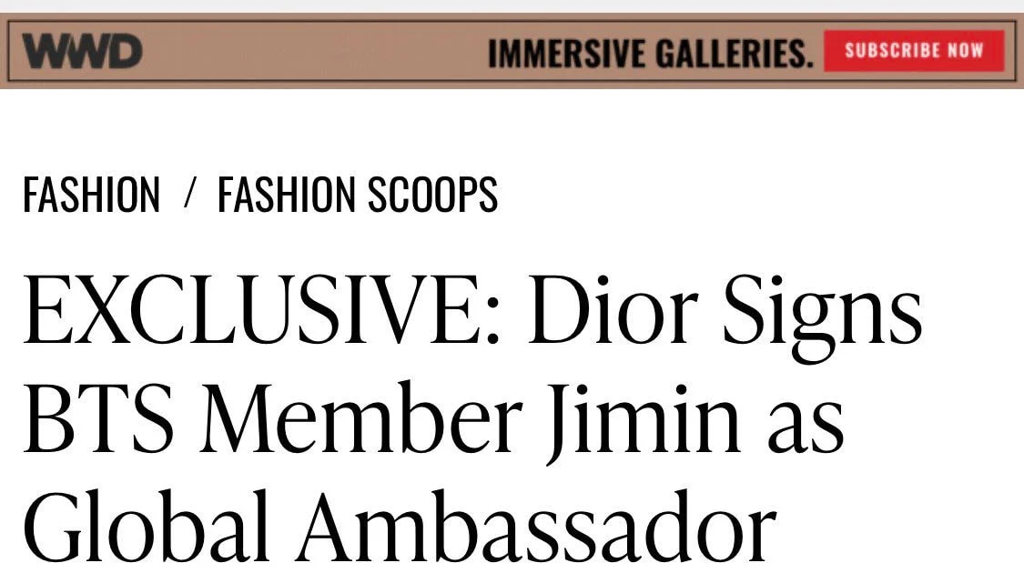 [Pann] BTS JIMIN BECOMES DIOR’S GLOBAL AMBASSADOR + KOREAN MALE BRAND AMBASSADORS