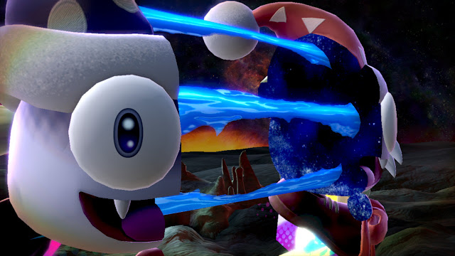 Super Smash Bros. Ultimate Marx Black Hole face split in half space