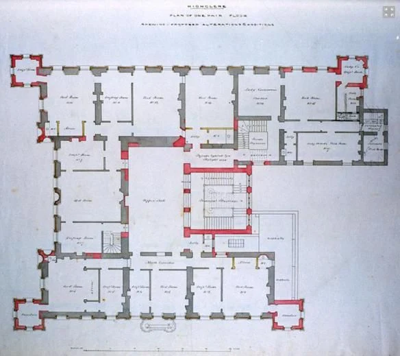 England. -- the real Highclere Castle. -- chamber floor. Floor