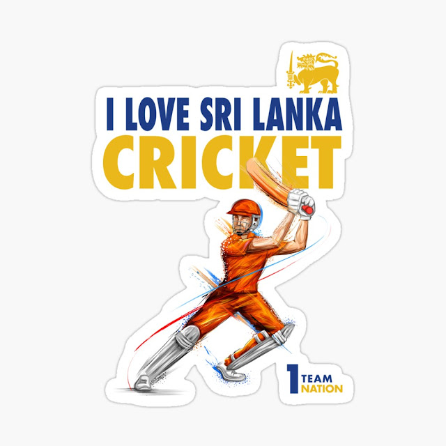 I Love Sri Lanka Cricket - One Team One Nation Sticker