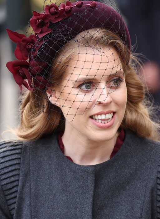Princess Beatrice opted to wear a delicate facial veil