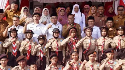 Lepas Kontingen Kwarcab 16 Kota Pariaman Ikuti Jambore Daerah X di Bukittinggi, Ini Pesan Kakwarcab