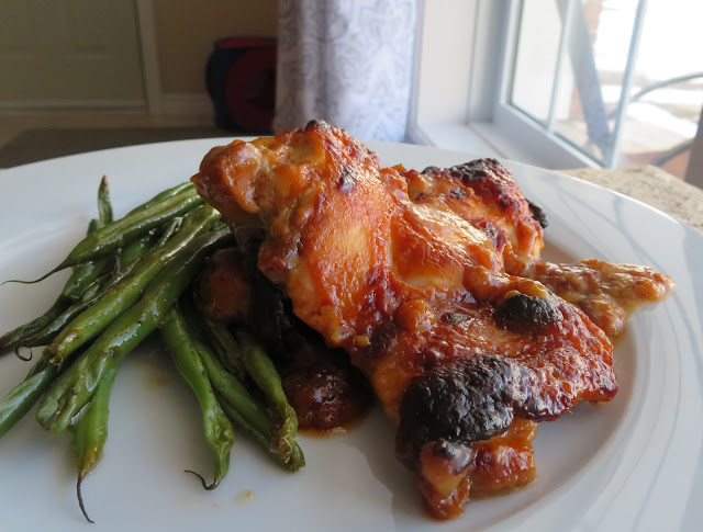 Peanut Sauced Chicken Thighs and Green Beans