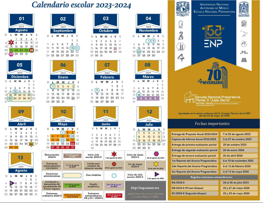 Calendario 2023-2024