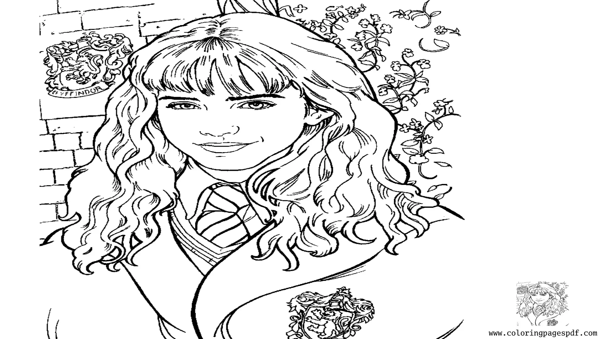 Coloring Pages Of The Beautiful Hermione Granger
