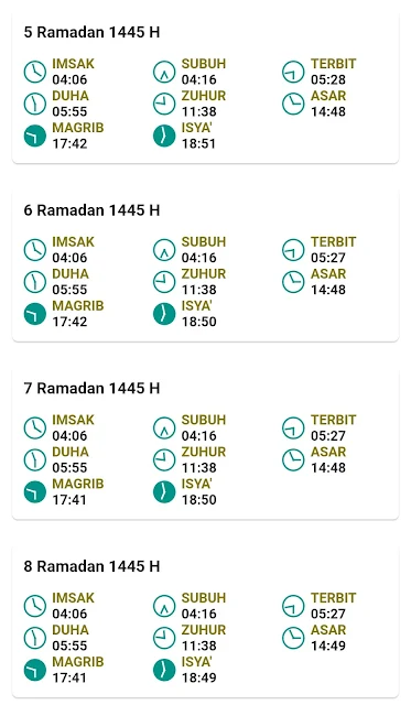 Jadwal Imsakiyah Ramadan 1445 H/2024 M Kabupaten Probolinggo Provinsi Jawa Timur