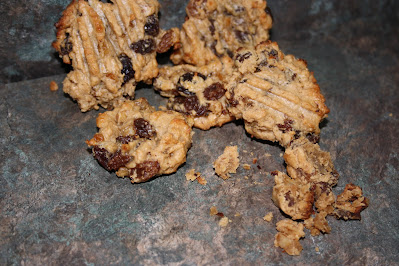 Peanut butter and fruitcake mix cookies - gluten free