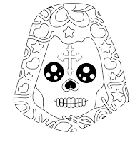 Sugar skull coloring page