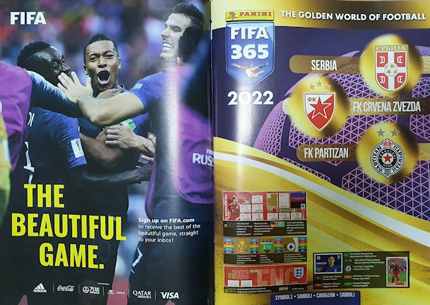 Football Cartophilic Info Exchange: Panini - FIFA 365 2024 - The Golden  World of Football (01) - Checklist - Balkan version