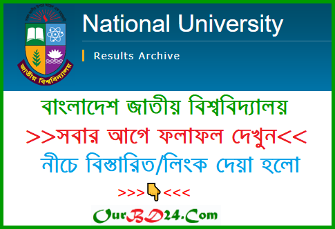 NU LIS Result 2023 National University Bangladesh @ www.nu.ac.bd