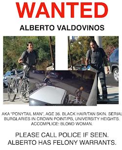 Please Keep A Look Out For This Known San Diego Thief!!!