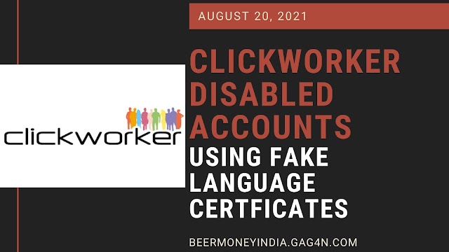 Clickworker Banned Accounts of Those Who Used Fake Language Certificates