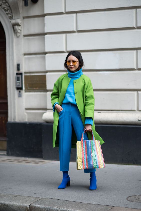 Green and blue fashion