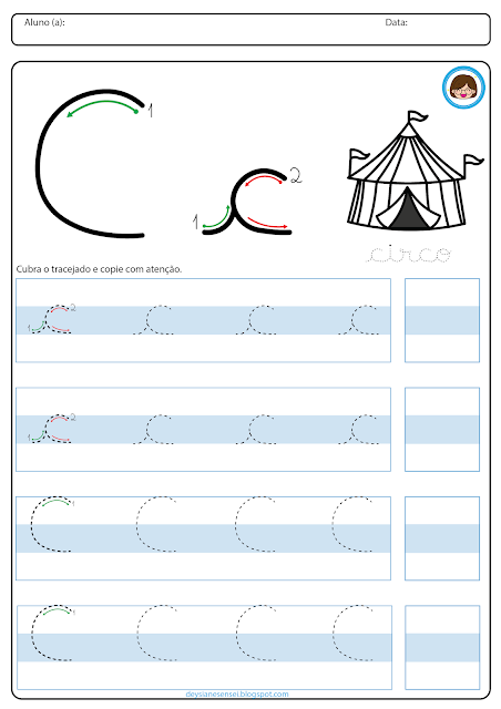 Deysiane sensei alfabeto completo cursivo de A a Z com setas para cobrir pontilhado para educação infantil