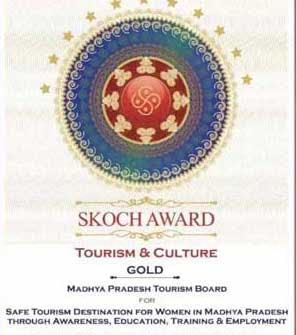 मध्यप्रदेश पर्यटन बोर्ड को मिला गोल्ड स्कॉच अवार्ड। MP Tourism Gold Skoch Award
