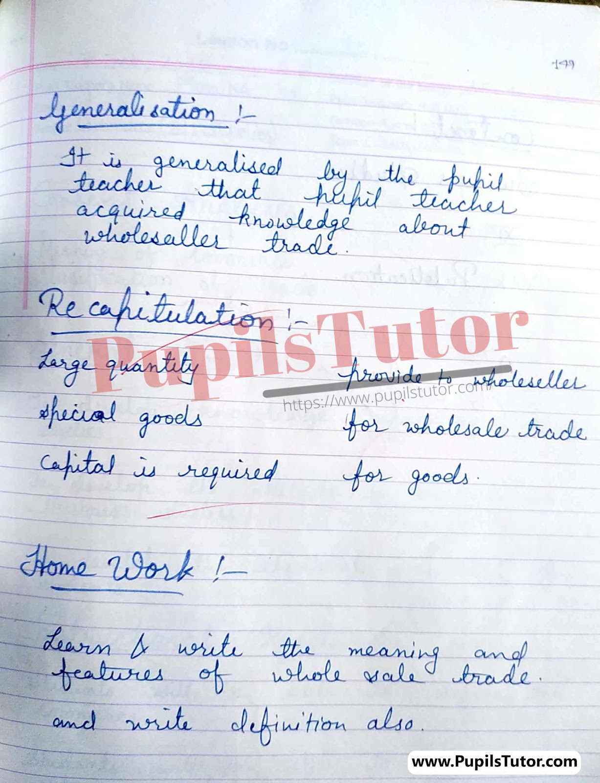 Business Studies Features And Services Of Whole Seller Lesson Plan For Deled – [Page And Image Number 8] – pupilstutor