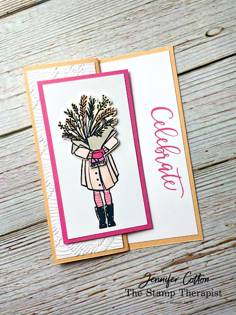 Celebrate You card using the Stampin' Up! Delivering Cheer and Create with Friends stamp sets.