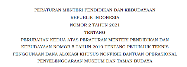 Permendikbud no 2 tahun 2021