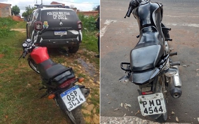Moto roubada é encontrada pela PM abandonada e outra é apreendida em poder de suspeito de roubo em Juazeiro do Norte