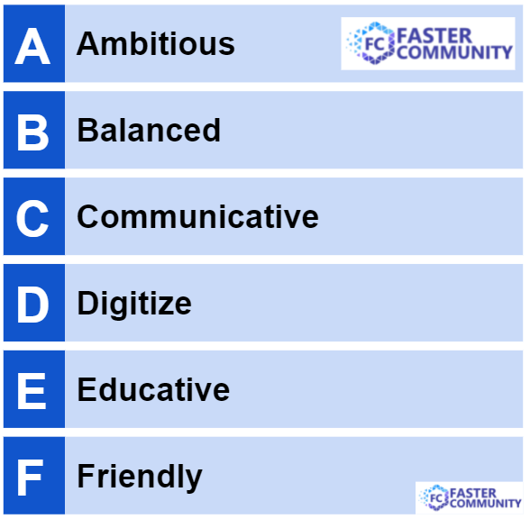 FASTER COMMUNITY PRINCIPLES