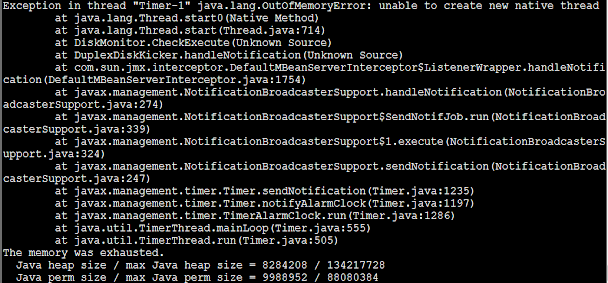 java.lang.OutOfMemoryError: unable to create new native thread
