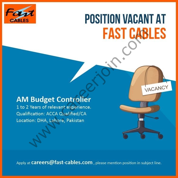 Fast Cables Jobs AM Budget Controller 2021