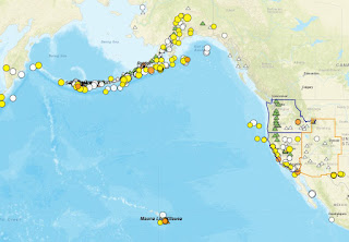 Map with US volcanoes (USGS)