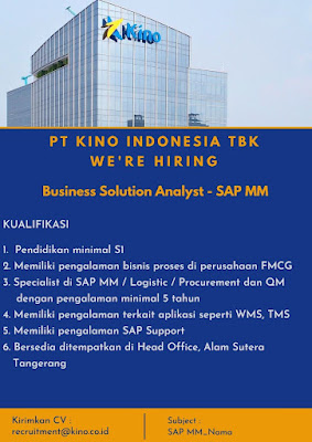 Lowongan Kerja - Job Vacancy : Kino Indonesia - FMCG