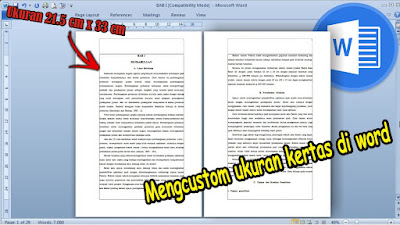 cara mengcustom ukuran kertas di word