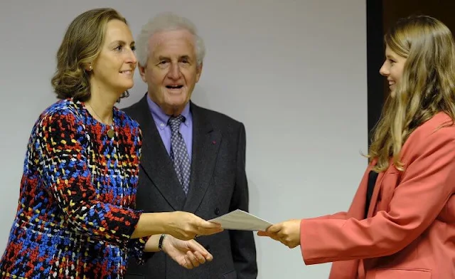 Princess Claire of Belgium, King Albert and Queen Paola. Princess Claire wore a tweed jacket