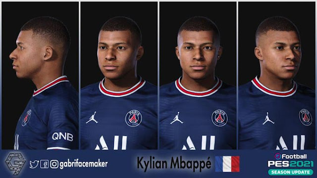 Kylian Mbappé Face For eFootball PES 2021