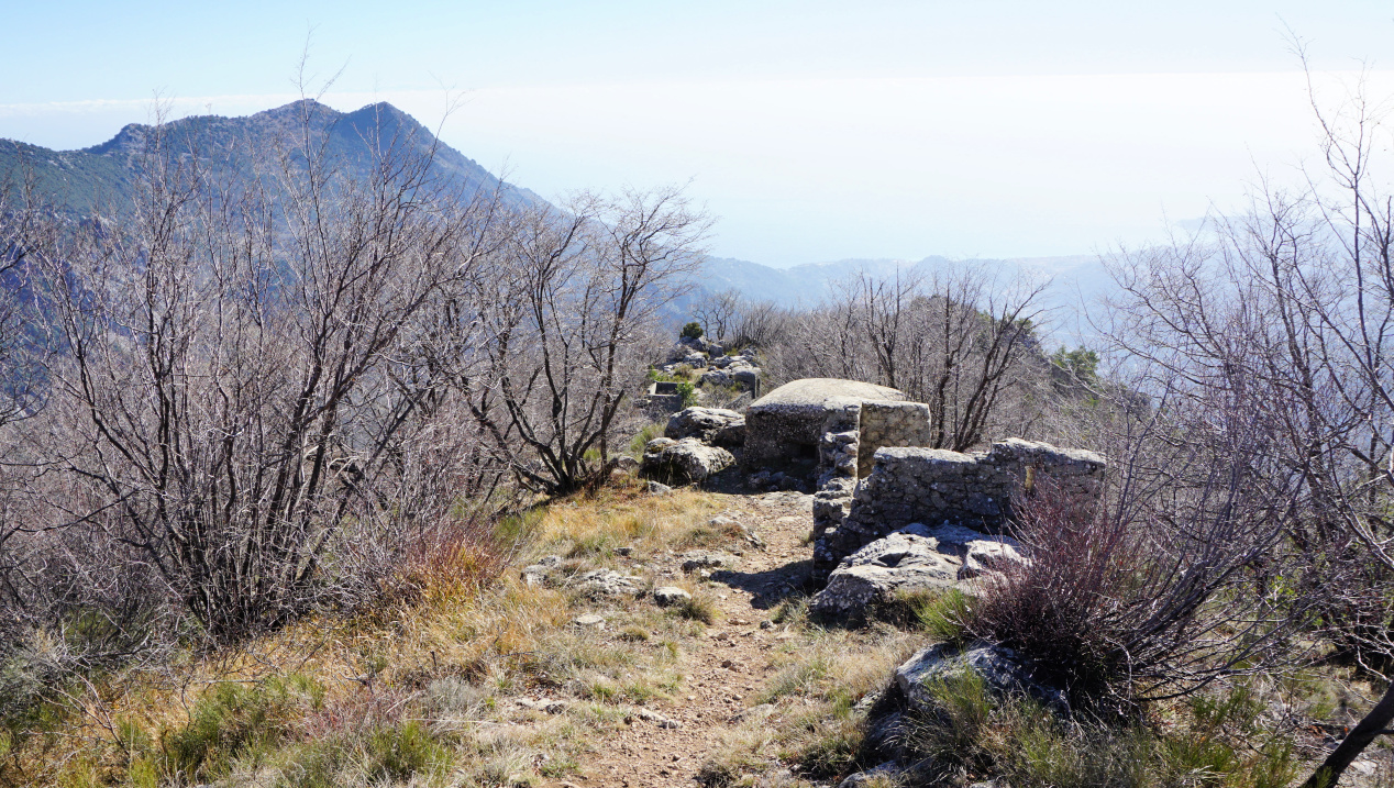 Bunkers on Mont Razet ridge