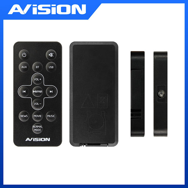 Avision 2.0 Soundbar Speaker System with Bluetooth/USB/Aux/Line-in and Remote Control AS-121