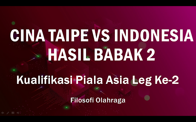 hasil indonesia vs Cina Taipe