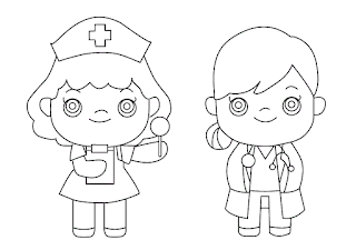 Coloring pages of doctors and nurses to print for free