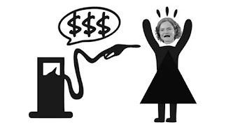 Gleisi Hoffmann “desenha” como a gasolina é cara no Brasil por causa de Bolsonaro
