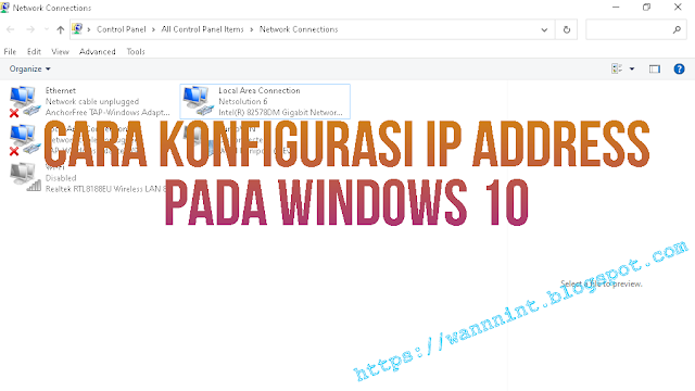 Cara Setting IP address di Windows 10