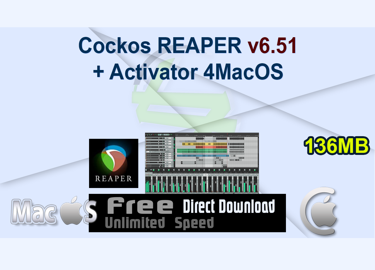 Cockos REAPER v6.51 + Activator 4MacOS