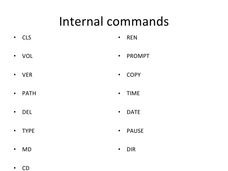 Commands of DOS (डॉस के आदेश)