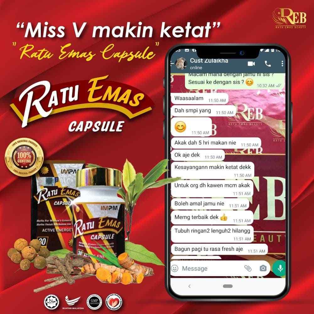 Jamu Ratu Emas by ReBEAUTY Bantu Pulihkan Kesihatan Dalaman Wanita