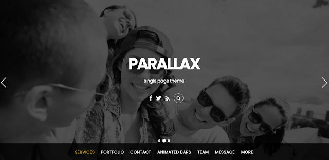 parallax wordpress website design website theme website wordpress developer