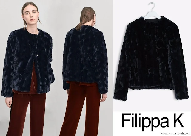 Crown Princess Victoria wore Filippa K Faux Fur Jacket