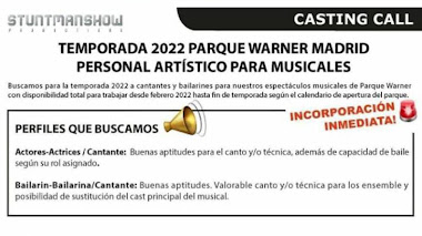 CASTING en MADRID: TEMPORADA 2022 PARQUE WARNER solicita PERSONAL ARTÍSTICO para MUSICALES