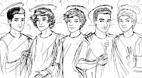 One Direction coloring page