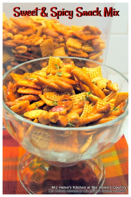 Sweet & Spicy Snack Mix at Miz Helen's Country Cottage