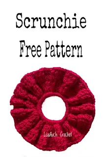 Hair Scrunchie free Crochet pattern
