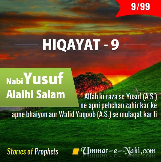 Hiqayat 9 | Allah ki raza se Hazrat Yusuf (Alaihay Salam) ne apni pehchan zahir karke apne bhaiyon aur abbajan Yaqoob (Alaihay Salam) se mulaqat kar li