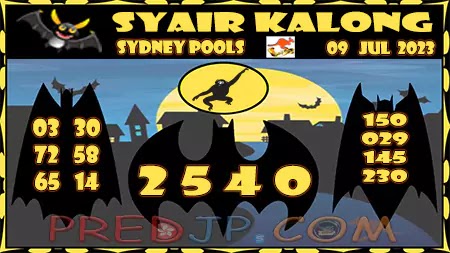 Prediksi Sydney Kalong Keramat Minggu 09-Juli-2023